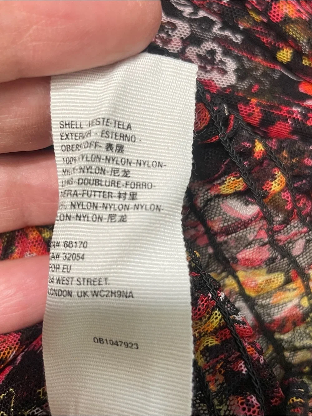 Free People Twyla Sheer Floral Mesh Smocked Blouse Ruffle Shoulder Size L